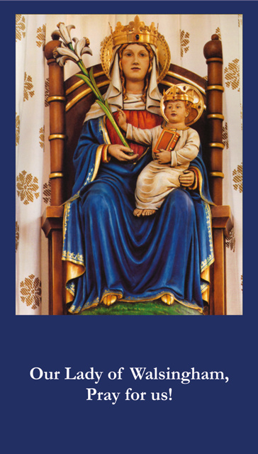 OUR LADY OF WALSINGHAM Prayer Card